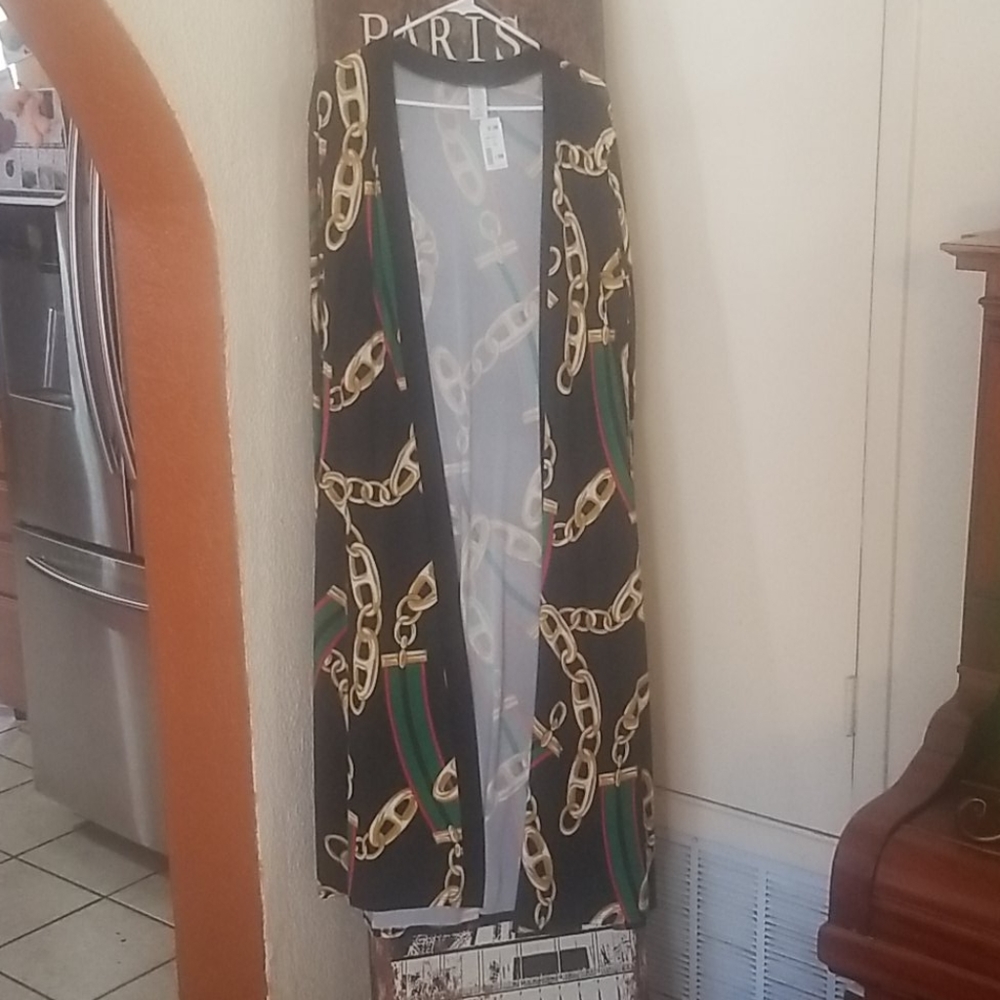 Black chain pantsuit  2x
